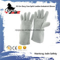 35cm Grey Cow Split Leather Industrial Hand Safety Welding Work Glove